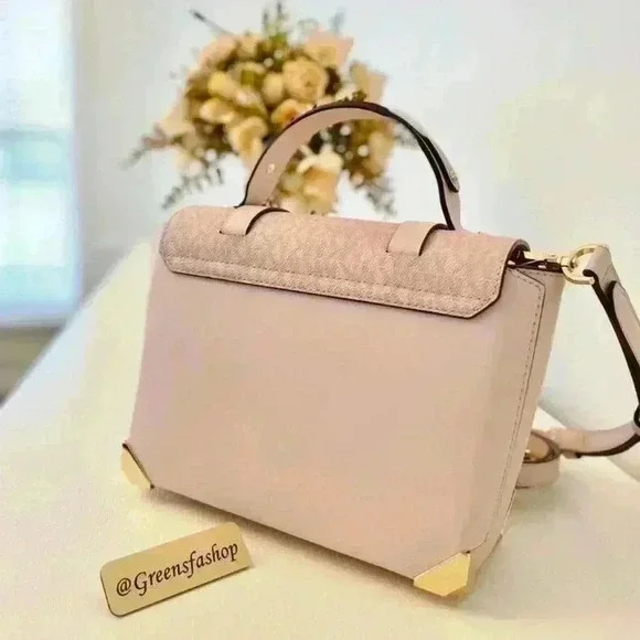 Michael Kors Purse Manhattan Satchel Crossbody bag new - Picture 3 of 11